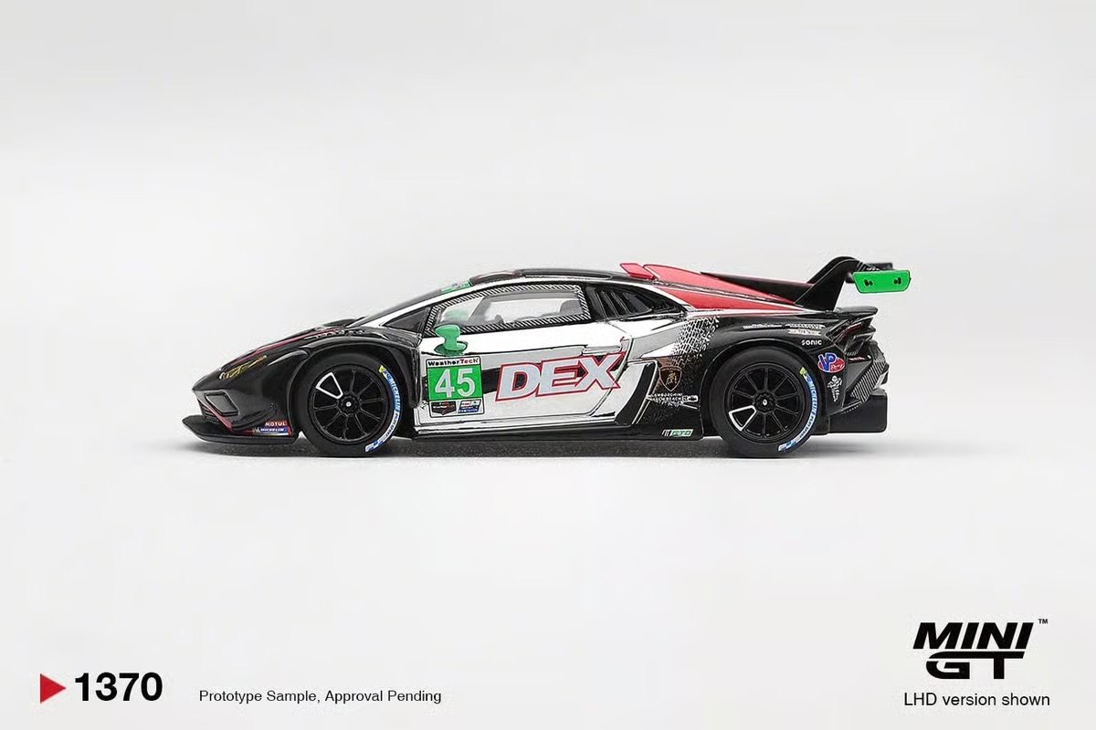 2026 Lamborghini Huracán GT3 EVO2 #45 DEX Wayne Taylor Racing 2025 IMSA Chevrolet Grand Prix Class Winner Black: Image 2