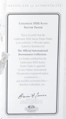 1998 Castlemaine XXXX Scania Tractor Trailer White: Image 2