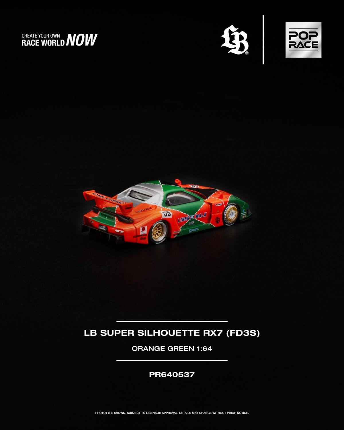 2026 LB Super Silhouette RX7 (FD3S) Orange: Image 2