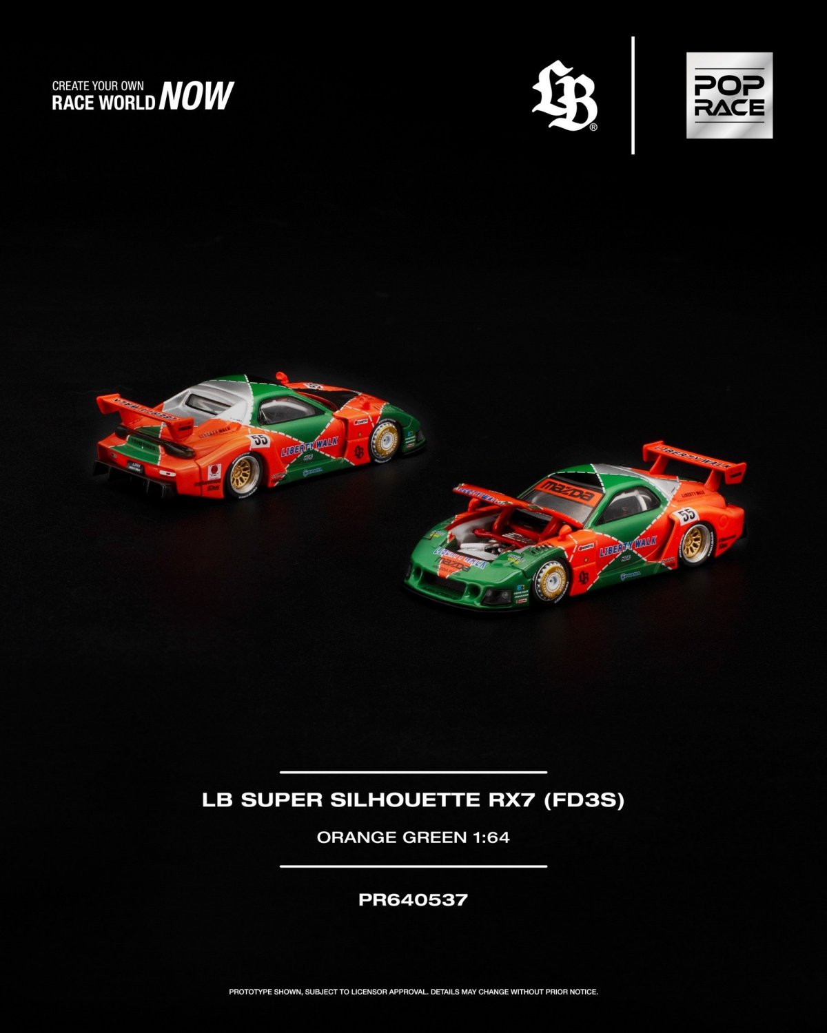 2026 LB Super Silhouette RX7 (FD3S) Orange: Image 3