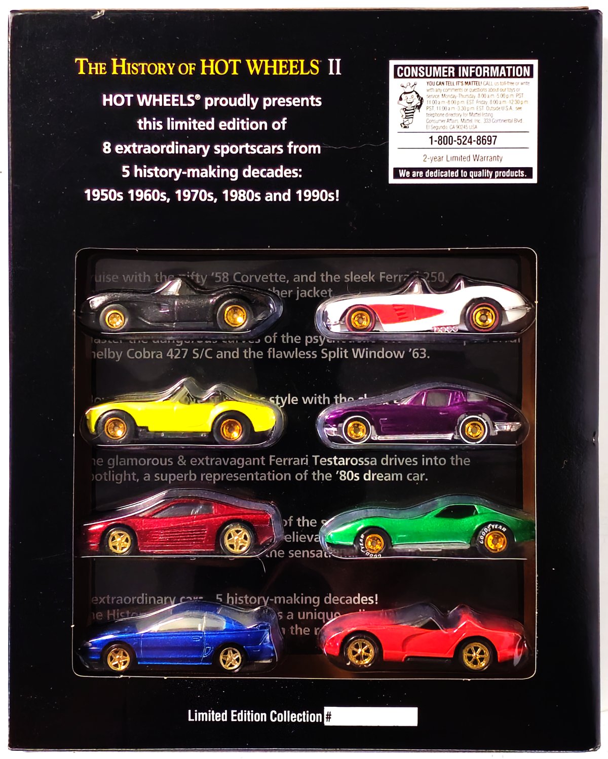 1996 FAO Schwarz History of Hot Wheels II 8-Pack: Image 3