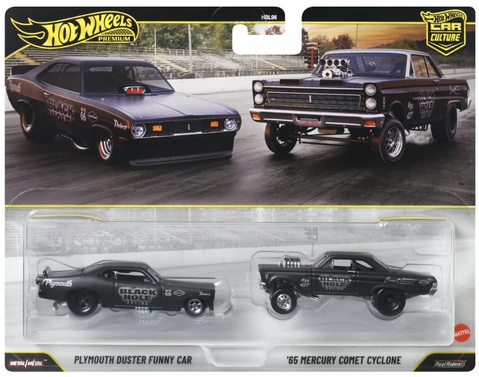 2026 Plymouth Duster Funny Car & 65 Mercury Comet Cyclone 2-Pack Black: Long (INT): Image 2