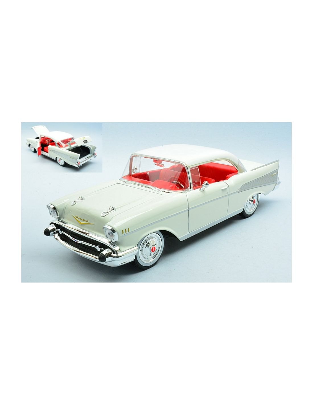 1957 Bel Air Coupe White: No package: Image 17