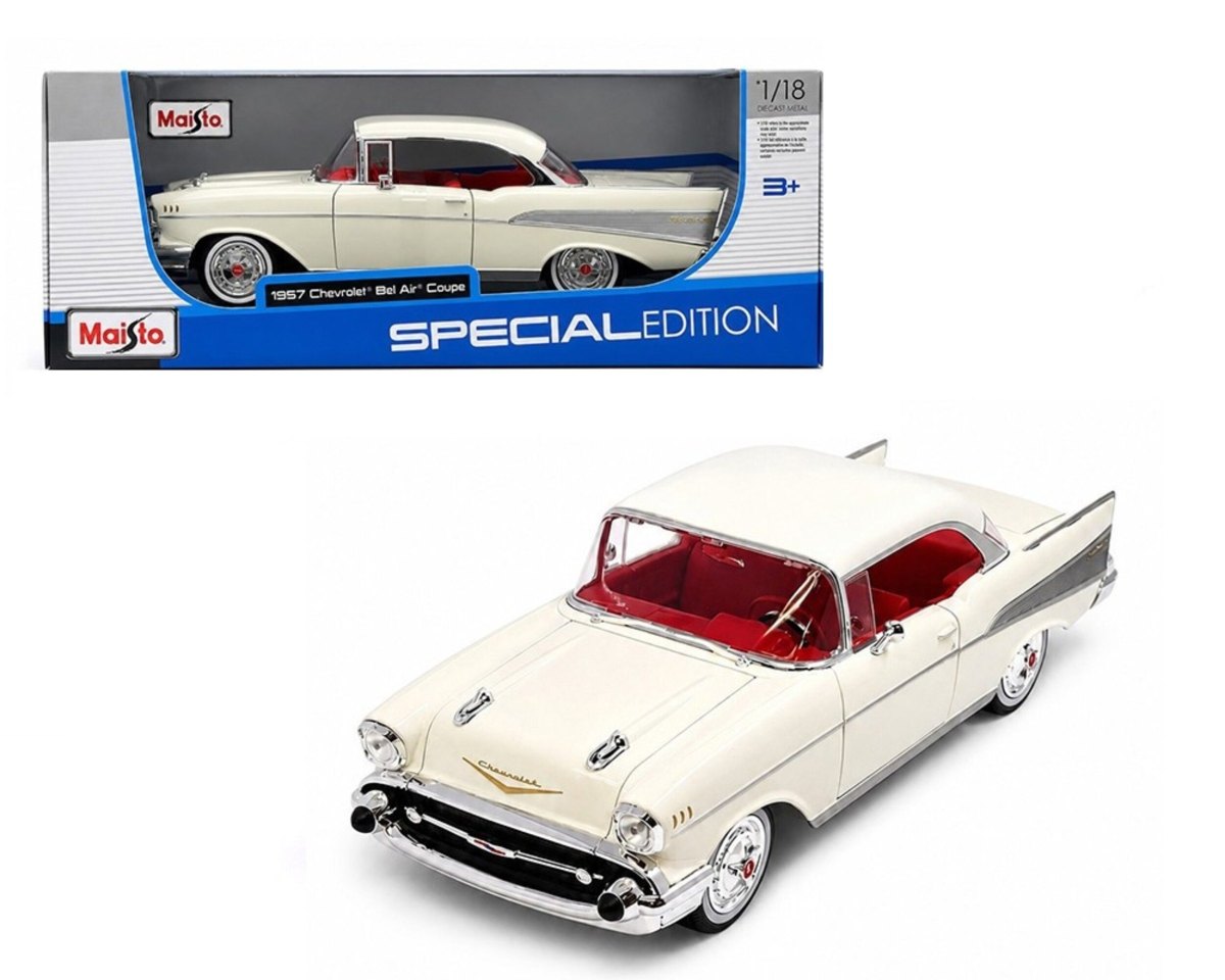 1957 Bel Air Coupe White: No package: Image 20