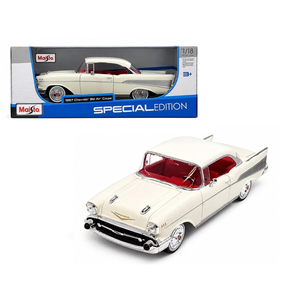 1957 Bel Air Coupe White: No package: Image 4