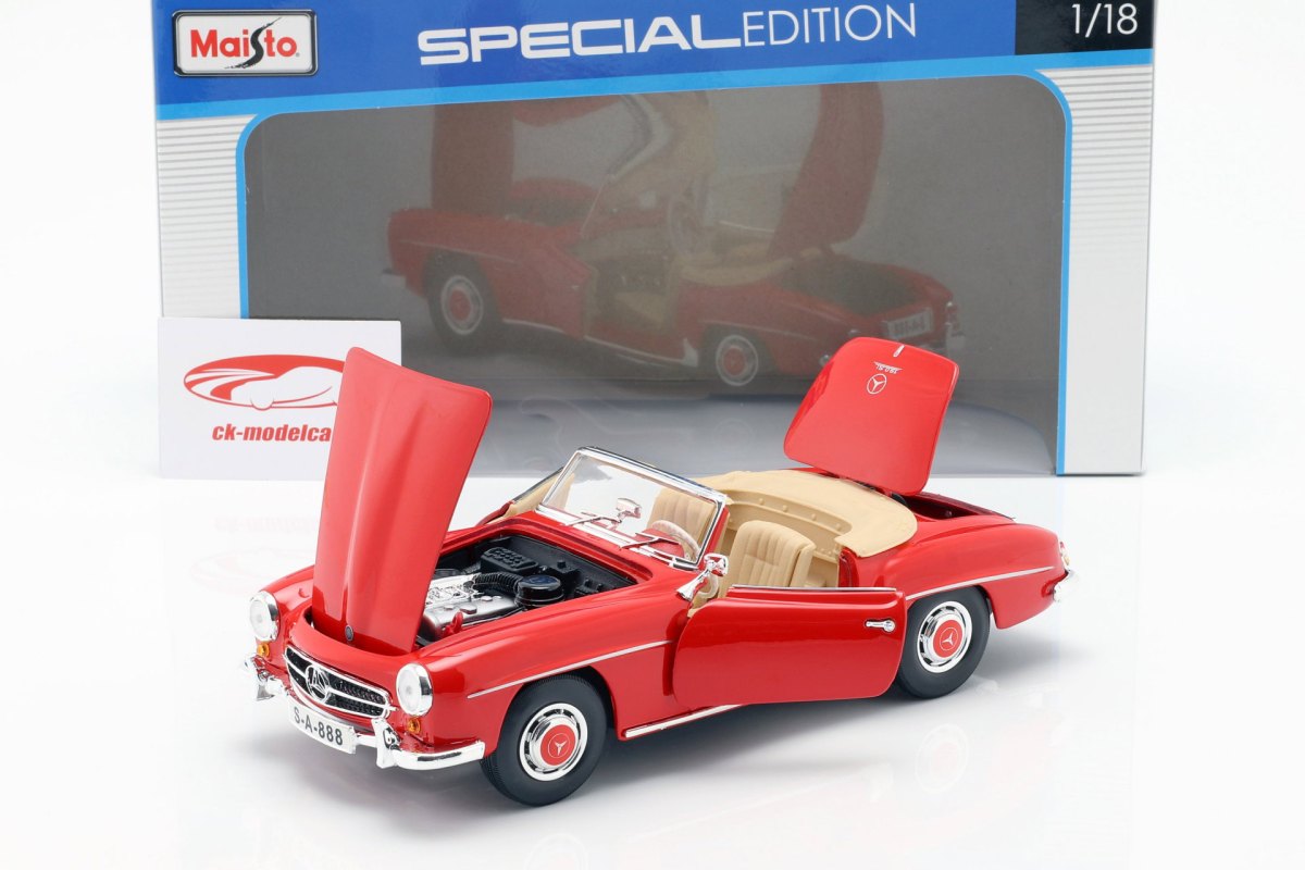 1955 190 SL/ W121 Cabriolet Red: No package: Image 10