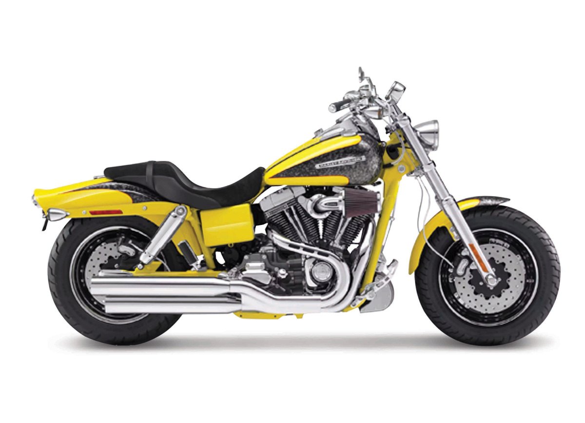 2009 CVO Fat Bob Yellow: No package: Image 2