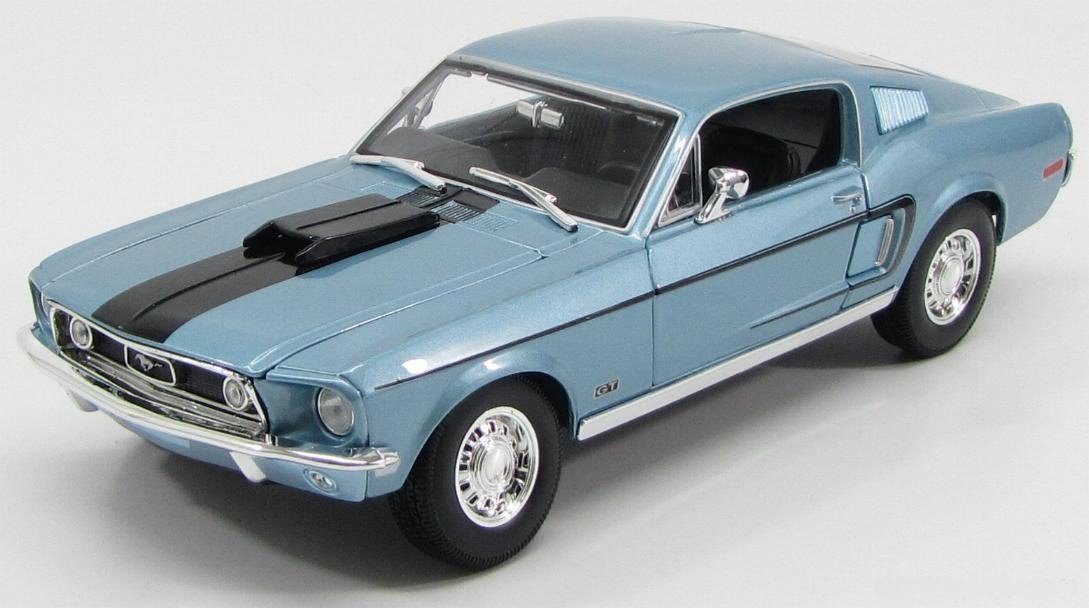 1968 Mustang GT Cobra Jet Blue: No package: Image 13