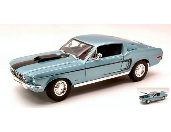1968 Mustang GT Cobra Jet Blue: No package: Image 15