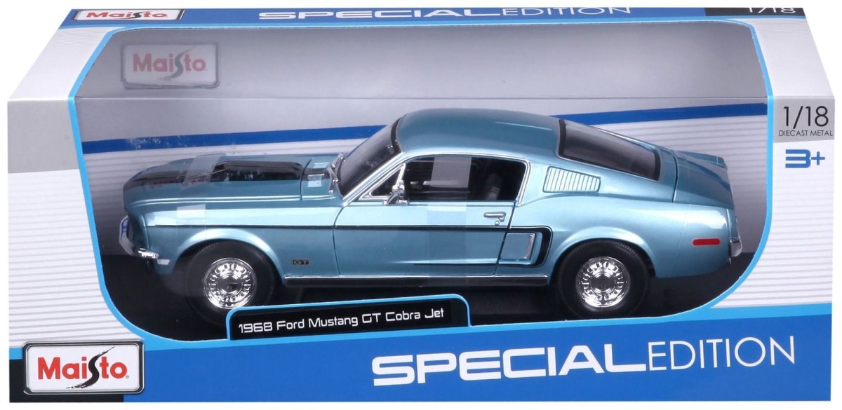 1968 Mustang GT Cobra Jet Fastback Blue: No package: Image 7