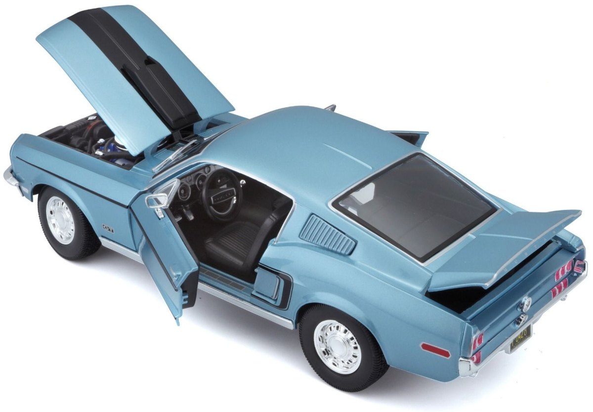 1968 Mustang GT Cobra Jet Fastback Blue: No package: Image 4