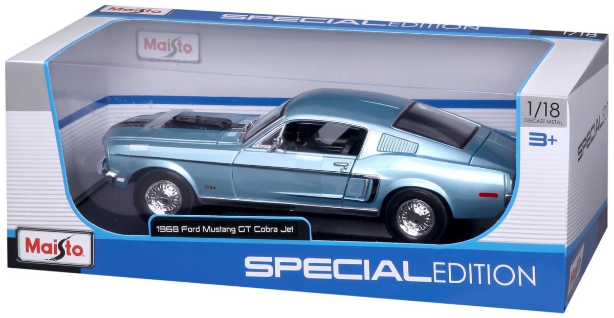 1968 Mustang GT Cobra Jet Fastback Blue: No package: Image 6
