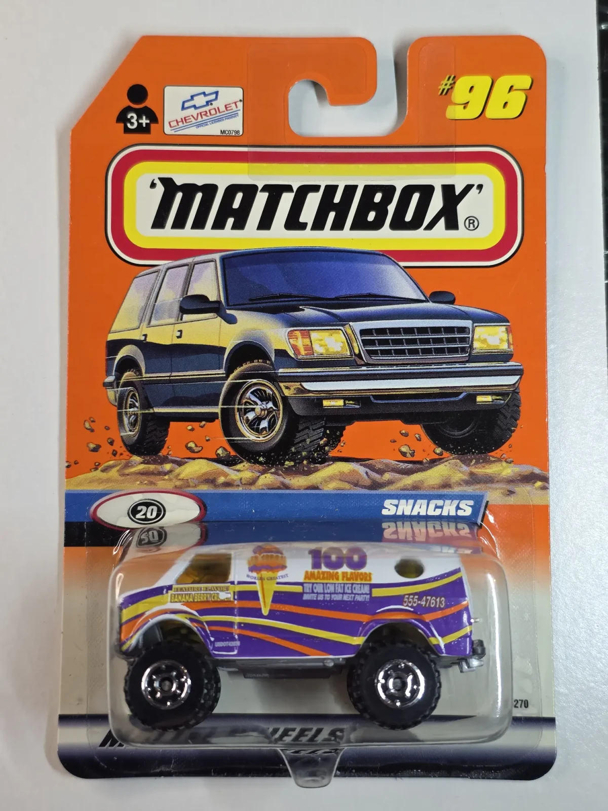 1999 Chevy Van Snack Truck / Snacks White: Long Card: Image 2
