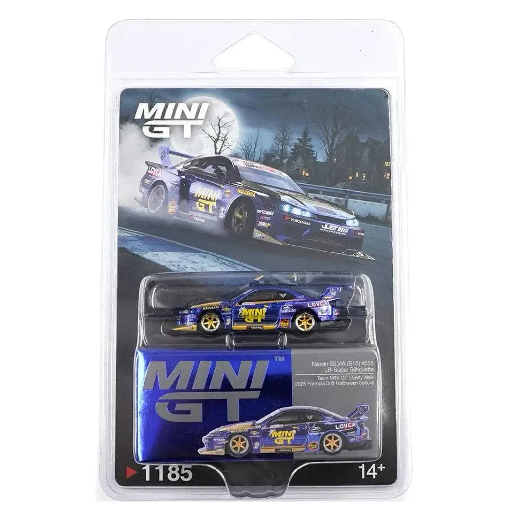 2026 Nissan LB-Super Silhouette S15 SILVIA #555 Team MINI GT Liberty Walk 2025 Formula Drift Halloween Special Chrome: Blister: Image 5