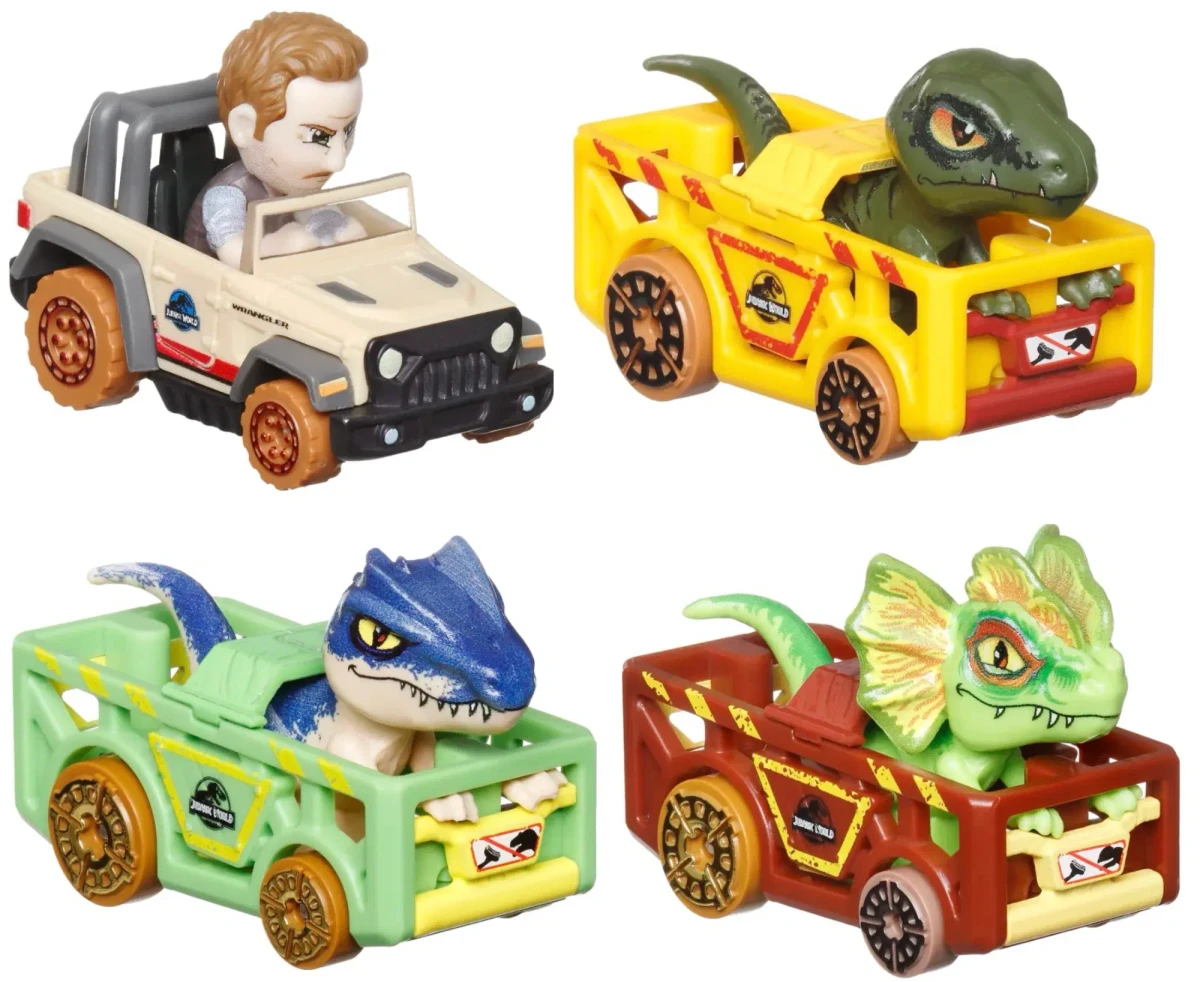 2024 Owen, Velociraptor ‘Charlie,’ Allosaurus, Dilophosaurus Jurassic World 4-Pack: No Package: Image 3