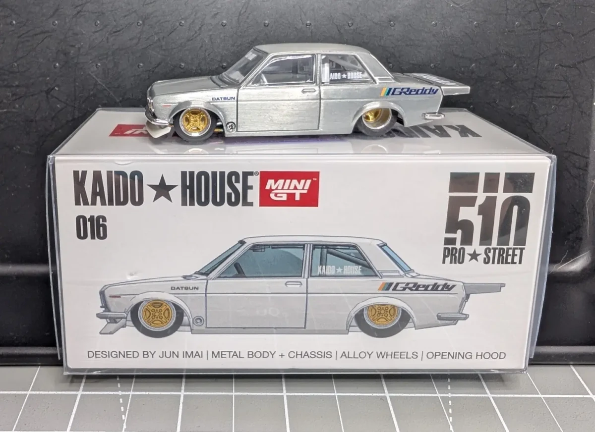 2022 Datsun 510 Pro Street GREDDY Pearl White ZAMAC: Box: Image 3