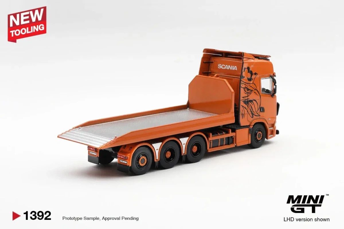 2026 Scania 770S B8x4NA Hooklift Flatbed Orange Orange: No Package: Image 6