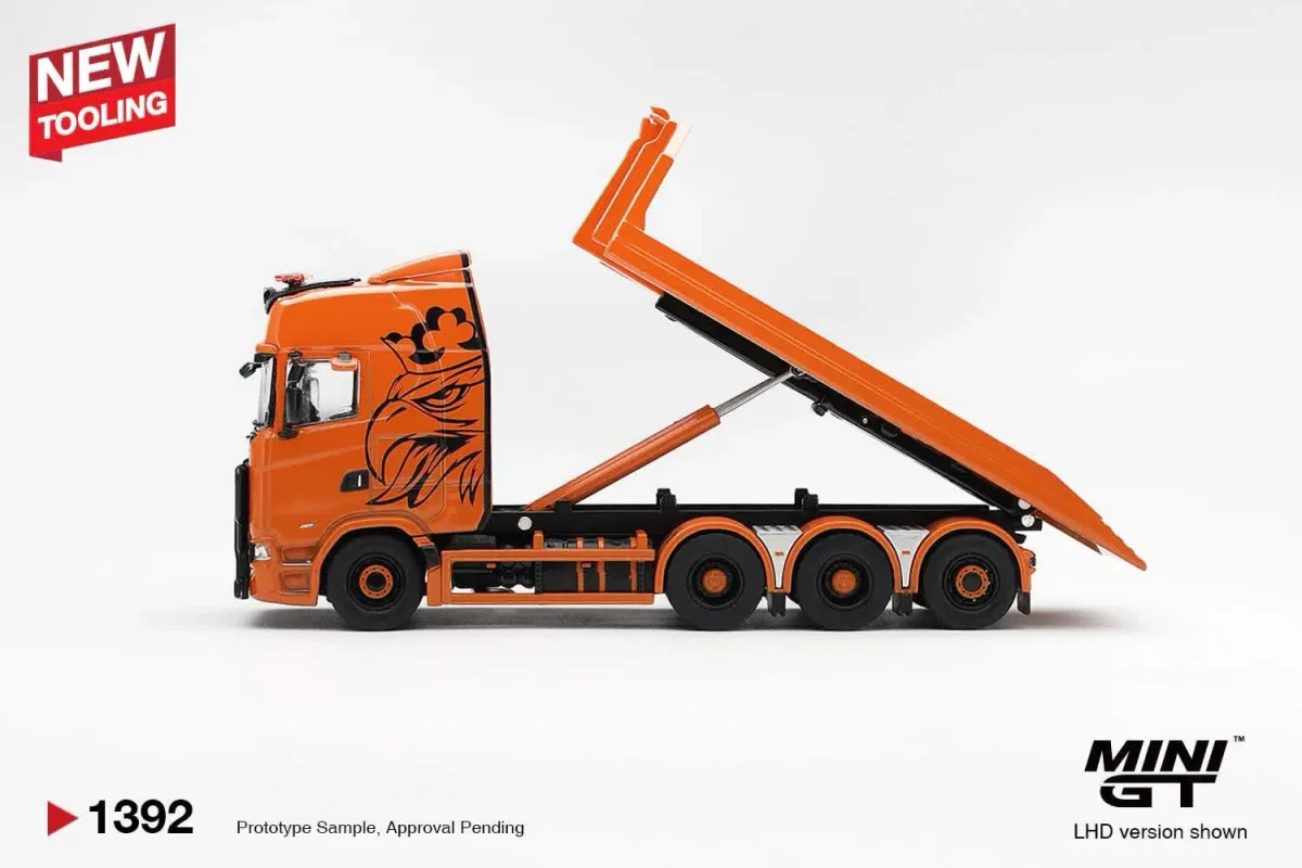 2026 Scania 770S B8x4NA Hooklift Flatbed Orange Orange: No Package: Image 4