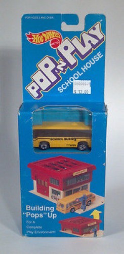 Pop 'N Play School House With School Bus