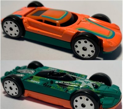 Military Car / Orange Sports Car