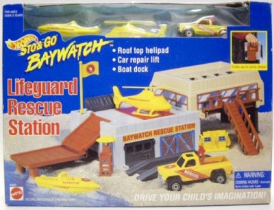 Hot Wheels Sto & Go Baywatch Lifeguard Rescue Station