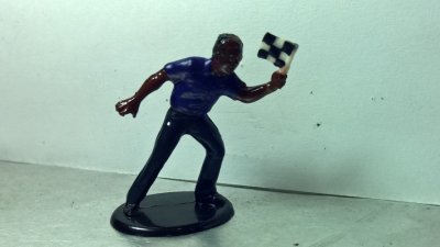 Action Figure - Dark Man Waiving Checkered Flag