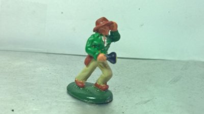 Action Figure - Policeman W/ Green Shirt W/ Flashlight