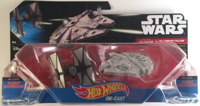 First Order Tie Fighter vs. Millennium Falcon