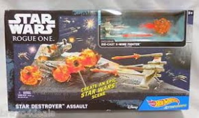 Star Wars Rogue One Star Destroyer Assult Die-Cast X-Wing Fighte