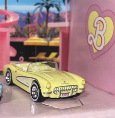 Pale Yellow 1956 Corvette