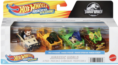 Hot Wheels RacerVerse - Jurassic World 4-Pack