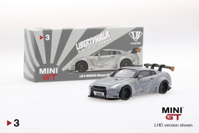 LB★WORKS Nissan GT-R (R35) Matte Grey Type 1, Rear Wing ver 1