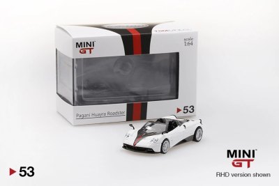 Pagani Huayra Roadster White w/ Carbon Red Stripe