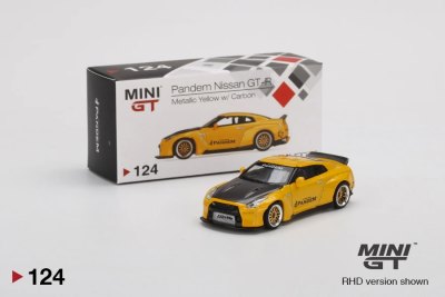 Pandem Nissan GT-R (R35) Metallic Yellow w/ Carbon Duck Tail