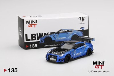 LB★WORKS Nissan GT-R (R35) Blue / LB Work Livery 2.0 Type 2, Rear Wing ver 3
