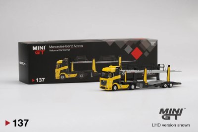 Mercedes-Benz Actros Yellow w/ Car Carrier