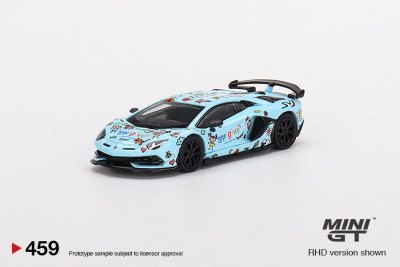 Lamborghini Aventador SVJ Baby Blue MINI GT GIVE China 2022