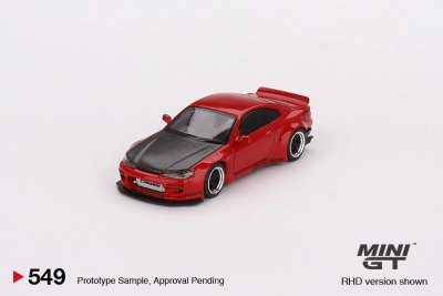 Nissan Silvia (S15) Rocket Bunny Red w/ Carbon Bonnet