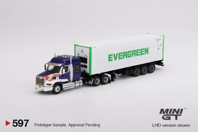 Western Star 49X Blue w/ 40' Reefer Container EVERGREEN