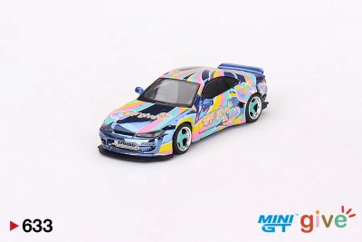 Nissan Silvia (S15) Rocket Bunny Chrome Blue MINI GT give 2023 China
