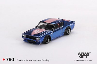 Nissan Skyline Kenmeri Liberty Walk Chrome Blue w/ Baby Pink Hobby Expo China 2024