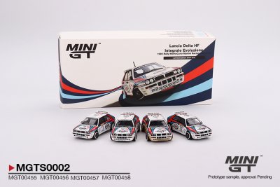 Lancia Delta HF Integrale Evoluzione 1992 Rally MonteCarlo Martini Racing 4 Cars Set
