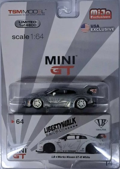LB★WORKS Nissan GT-R (R35) White Type 1 , Rear Wing ver 1+2