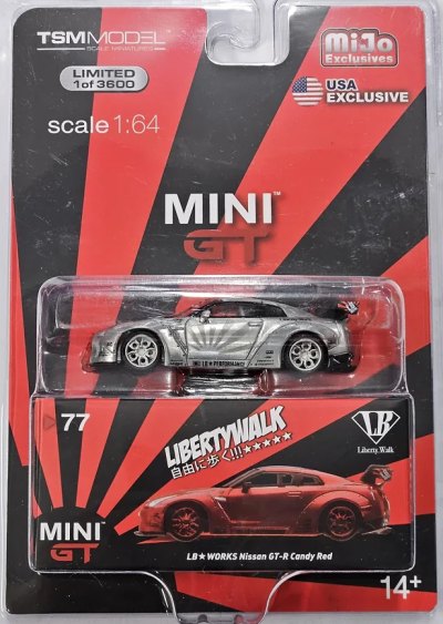 LB★WORKS Nissan GT-R (R35) Candy Red Type 1, Rear Wing ver 1+2