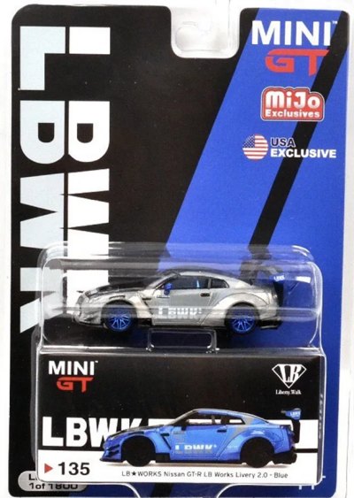 LB★WORKS Nissan GT-R (R35) Blue / LB Work Livery 2.0 Type 2, Rear Wing ver 3
