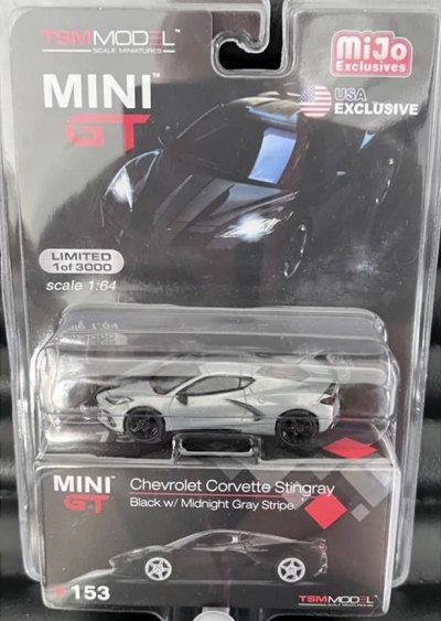 Chevrolet Corvette Stingray Black w/ Midnight Gray Stripe