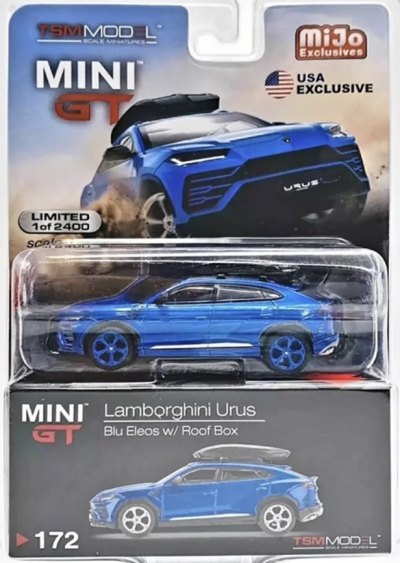 Lamborghini Urus Blu Eleos w/ Roof Box