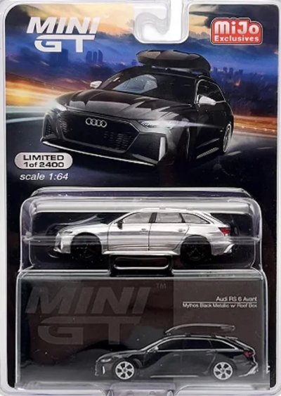 Audi RS6 Avant Mythos Black Metallic w/ Roof Box