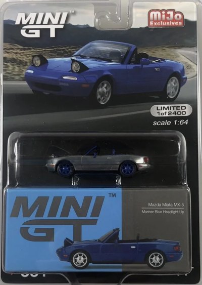 Mazda Miata MX-5 (NA) Mariner Blue Headlight Up