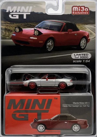 Mazda Miata MX-5 (NA) Classic Red Headlight Up / Soft Top